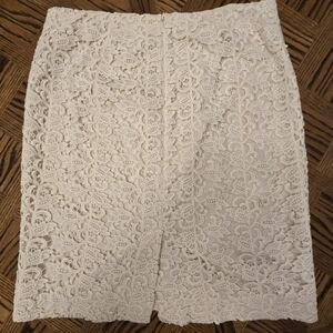 Elegant Cream Lace Skirt